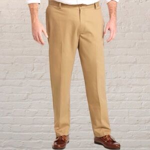 Men's L.L.Bean Double L Chino Pants Dark Khaki Tan Size 40x30